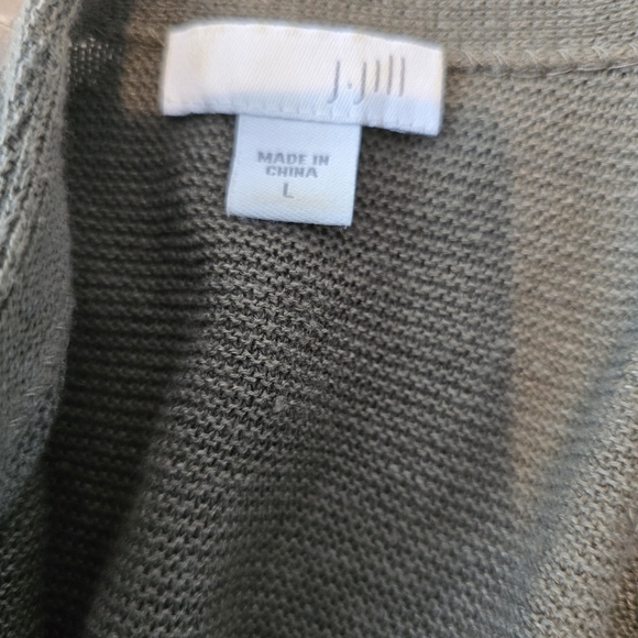 J. Jill Olive Green Open Cardigan. - Picture 6 of 8